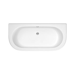 BC Designs Monreale 1700x750mm Back To Wall Double Ended Bath