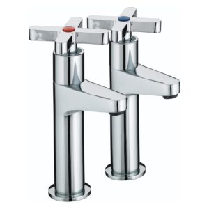 Bristan Design Utility X Head High Neck Pillar Taps