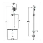 Bristan Multi-Function Extended Slide Bar Shower Kit