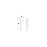 Bristan Qube Single Function Slide Bar Shower Kit