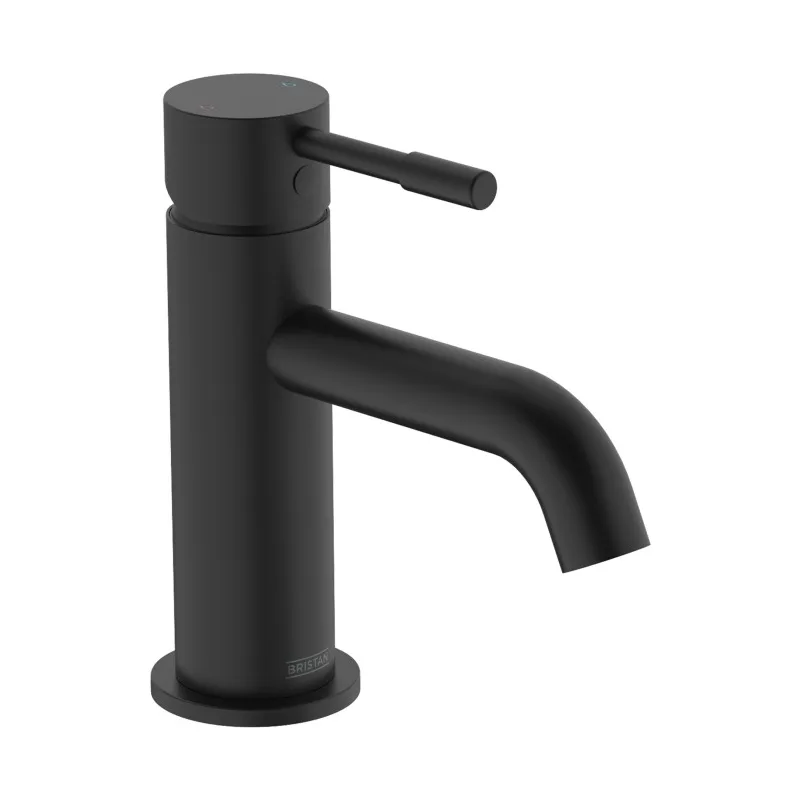 Bristan Mila Basin Mixer with Clicker Waste Black