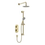 Bristan Molida Concealed Thermostatic Two Outlet Shower Brushed Brass