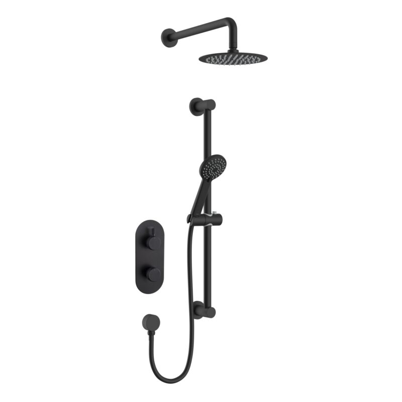 Bristan Molida Concealed Thermostatic Two Outlet Shower Pack Black