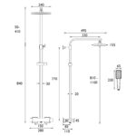 Bristan Napoli Rigid Riser Bar Mixer