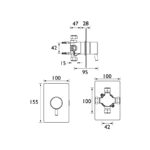 Bristan Prism 2 Outlet Shower Diverter Chrome