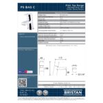 Bristan Pisa Chrome Basin Mixer Tap with Clicker Waste