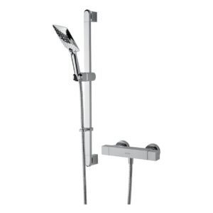 Bristan Qubo Thermostatic Bar Shower with Handset Chrome