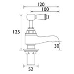 Bristan Renaissance Bath Taps Pair