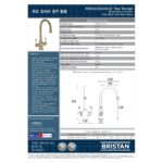 Bristan Renaissance Easyfit Sink Mixer Tap Brushed Brass