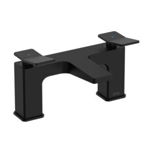 Bristan Tangram Matt Black Bath Filler Tap