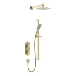 Bristan Tangram Concealed Dual Control Shower Pack Brushed Brass