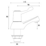 Bristan Lever Bath Taps with 3" (76mm) Levers