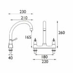 Bristan Lever Deck Sink Mixer with Ceramic Disc Valves Chrome