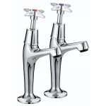 Bristan X Head High Neck Pillar Taps