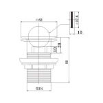 Bristan Round Fliptop Basin Waste Slotted Chrome