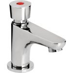 Bristan Single Pillar Basin Soft Touch Timed Flow Tap Chrome