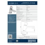 Bristan Timed Flow Soft Touch Pillar Basin Tap