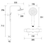 Bristan Zing2 Rigid Riser Bar Mixer Chrome