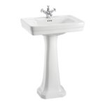 Burlington Contemporary 58cm 1 Hole Basin & Standard Pedestal