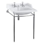 Burlington Classic 65cm 2 Hole Basin & Stand