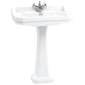 Burlington Edwardian 80cm 1 Hole Basin & Classic Pedestal