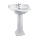 Burlington Edwardian Round 56cm 2 Hole Basin & Regal Pedestal