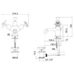 Burlington Birkenhead Bidet Mixer with Pop-Up Waste