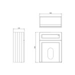 Burlington 60cm Wall Hung White WC Unit, Pan & Cistern