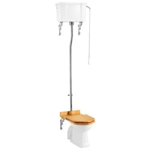 Burlington Standard High Level Toilet with Single Flush Cistern