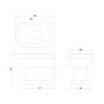 Burlington Riviera Back-To-Wall WC Pan & Soft Close Seat