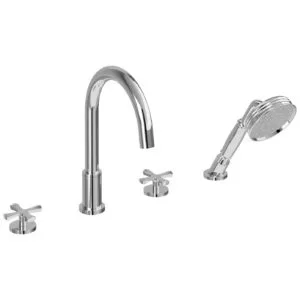 Burlington Riviera 4 Hole Bath Set Chrome