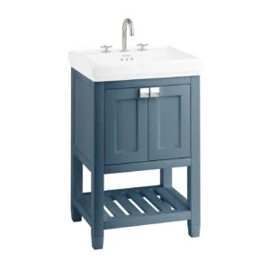 Burlington Riviera 58cm Vanity Unit & Square Basin Blue