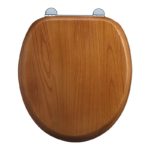 Burlington Bar Hinged Golden Oak Toilet Seat