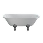 Burlington Avantgarde Back-To-Wall 1700mm Bath with Chrome Feet