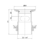 Burlington Flip-Top Basin Waste Slotted