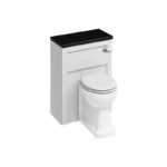 Burlington 60cm Back To Wall White WC Unit, Pan & Lever Flush Cistern