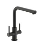 Carron Phoenix Rosolina L-Spout Kitchen Sink Mixer Tap Matt Black