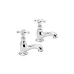 Cifial Edwardian Pair of Basin Pillar Taps Chrome