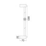 Cifial Technovation 900mm Slider Bar Chrome