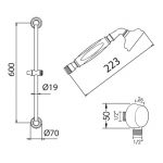 Cifial Traditional Flexi Slider Bar Kit Chrome