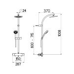 Cifial Round Multi Function Thermostatic Shower Column Chrome