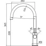 Clearwater Jovian Sink Mixer with C Spout Brushed Nickel