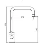 Clearwater Savita Twin Lever Mono Sink Mixer Chrome