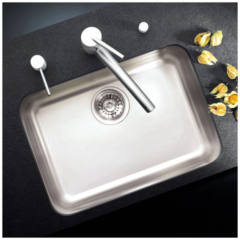 Clearwater Tango 1 Bowl Undermount Steel Kitchen Sink 530x450mm