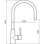 Clearwater Titania Mono Sink Mixer with Stainless Steel