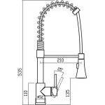 Clearwater Triton Mono Sink Mixer with Spring Spout Brushed