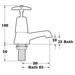 Deva Cross Handle Basin Taps