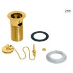 Deva 1 1/4" Basin Slotted Waste, Gold