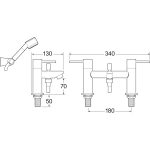 Deva Insignia Deck Mounted Bath Shower Mixer