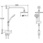 Deva Minimalist Rigid Riser Kit with Diverter